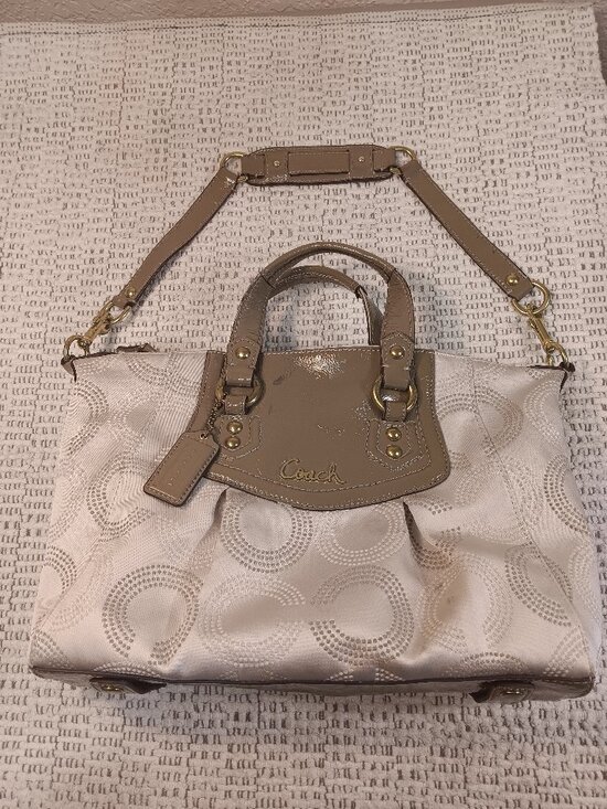 Coach Handbags - Coach Ashley Dotted Op Art North South convertible satchel shoulder bag purse